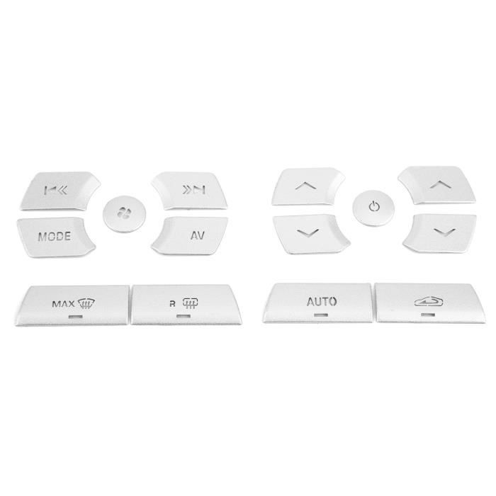 2 Boutons Capuchons Climatiseur Voiture - Décalcomanies Argenté, Neuf, Marque Uxcell