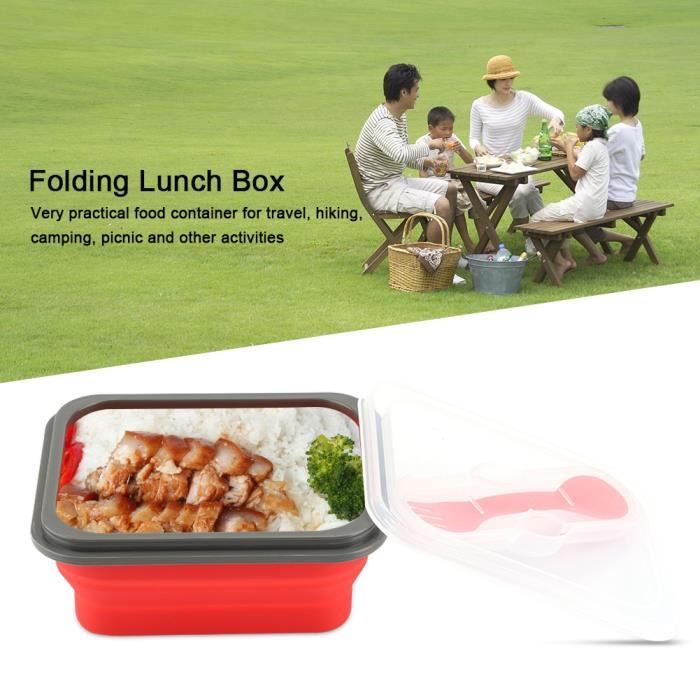 EJ.life Boîte à Lunch En Silicone Boîte à Lunch Pliable En Silicone De