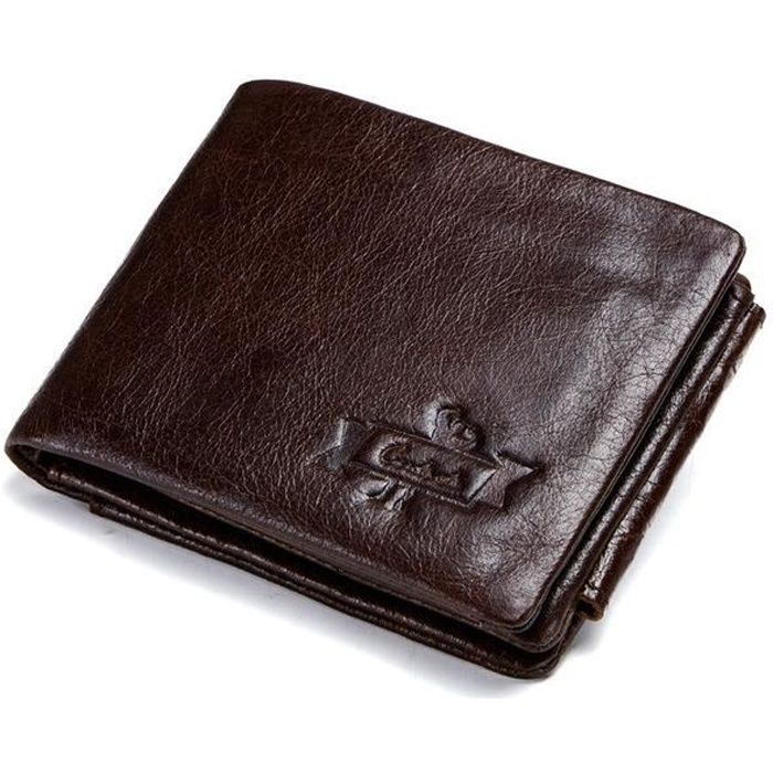 Porte-carte Sport Noir - Porte Monnaie Compact Avec Zip