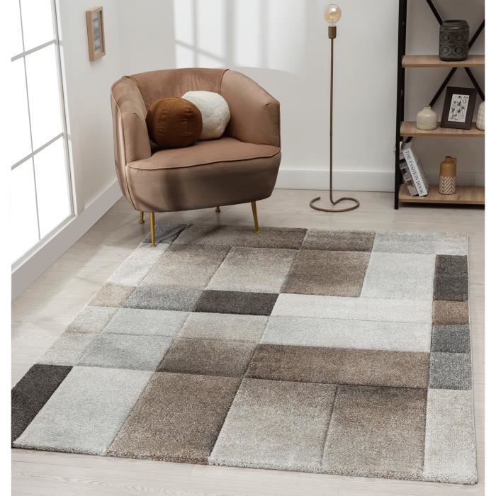 Tapis Moderne Extra Doux Diamond SV Gris 80x150 cm Rectangle