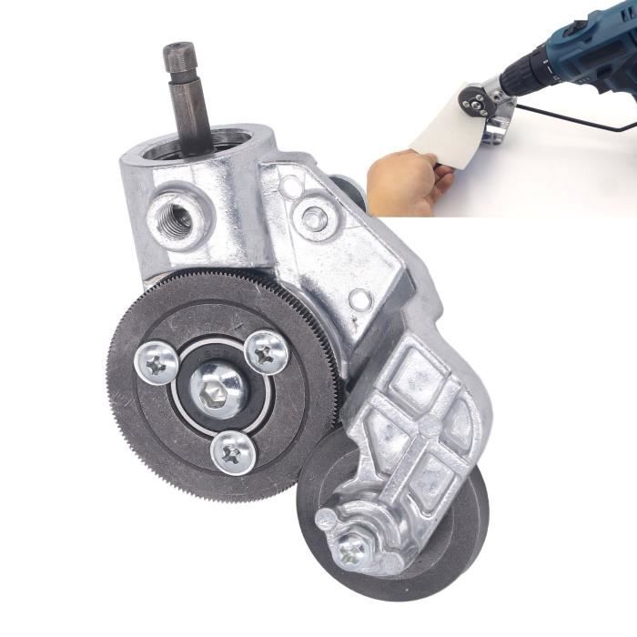 Adaptateur Coupe-Métal Pour Perceuse – Cisailles Électriques Universelles, Coupe Tôle Fer/Acier/Alu/Cuivre 1 Mm