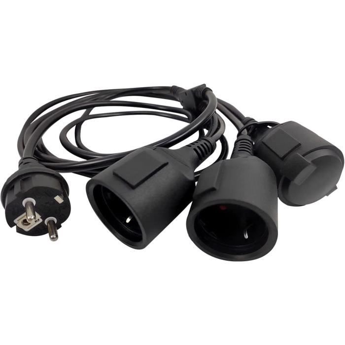 RALLONGE ÉLECTRIQUE DE JARDIN 10 M IP44 3 x 2,5 ÉPAISSEUR JARDIN MISE À