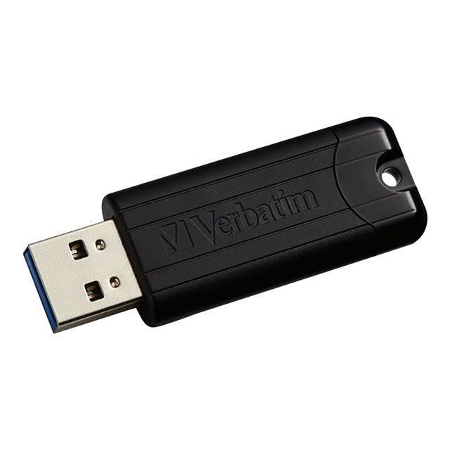 VERBATIM Store n Go Pin Stripe USB Drive - 128 Go - Noir