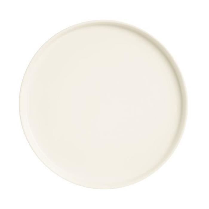 H&H Reactive Lot de 6 assiettes plates 27 cm Blanc ivoire 