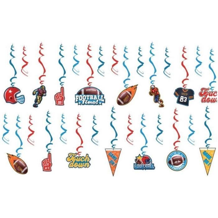 Rugby Theme Party Decoration Sports Party Anniversaire Party Swir Endus Ornement Fournitures Pour Club Home Party Boys Chambre 30pcs Cdiscount Maison