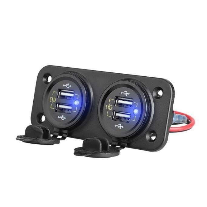 OPI08594PRISE ALLUMECIGARE,Plusieurs prises de Ports Usb 12V Auto Double QC3.0 chargeur rapide
