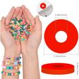 Lot de 3866 perles colorées pour la fabrication de bracelets,de colliers,de bijoux,de perles d'argile,de pendentifs plats et ronds-1