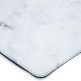 MARBRE - Tapis de cuisine imprimé marbre tendance résistant à l'eau 45 x 120 cm Blanc-1