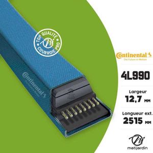 2 Courroies 6PJ490 Pour Tondeuse à Gazon - Haute Résistance - 6 Stries