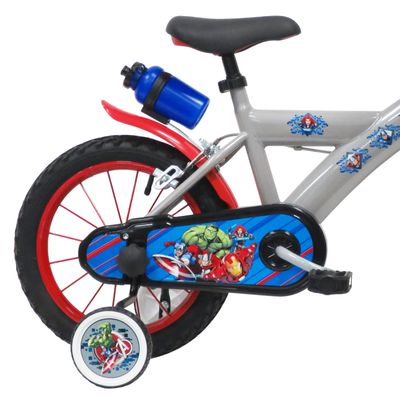 Huffy Marvel Avengers Vélo pour Enfants garçons et Filles de 4 à 6 Ans, Hulk, Iron Man, Thor et Plus, Gris, 35,6 cm