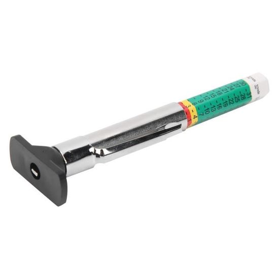 Jauge De Profondeur De Bande De Roulement - Acier Inox, 0-30 Mm, Poche, Pour Pneus