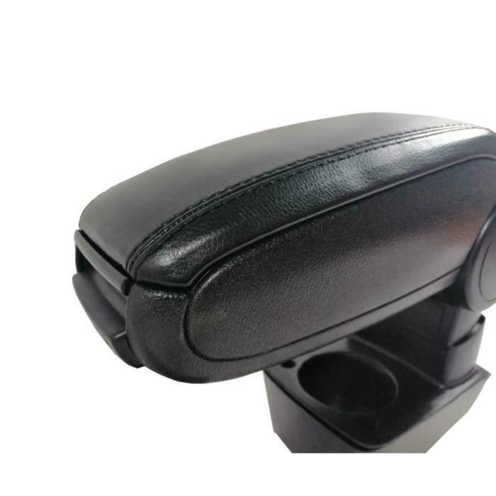 Accoudoir Central Universel Réglable Pour Ford Fiesta / B-Max - Noir Simili Cuir - Neuf