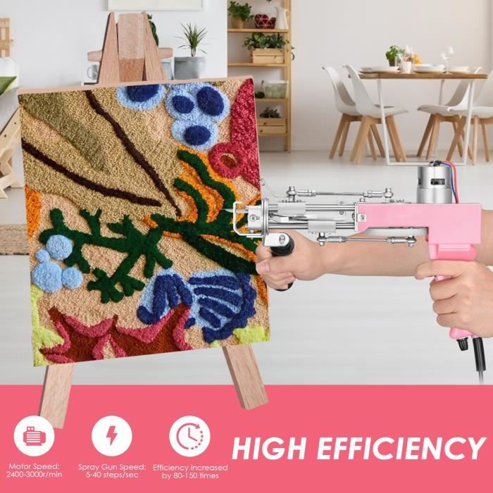 MACCHINA PER TUFTING 2 In 1 Tappeto Velocità Regolabile Fai Da Te - 8