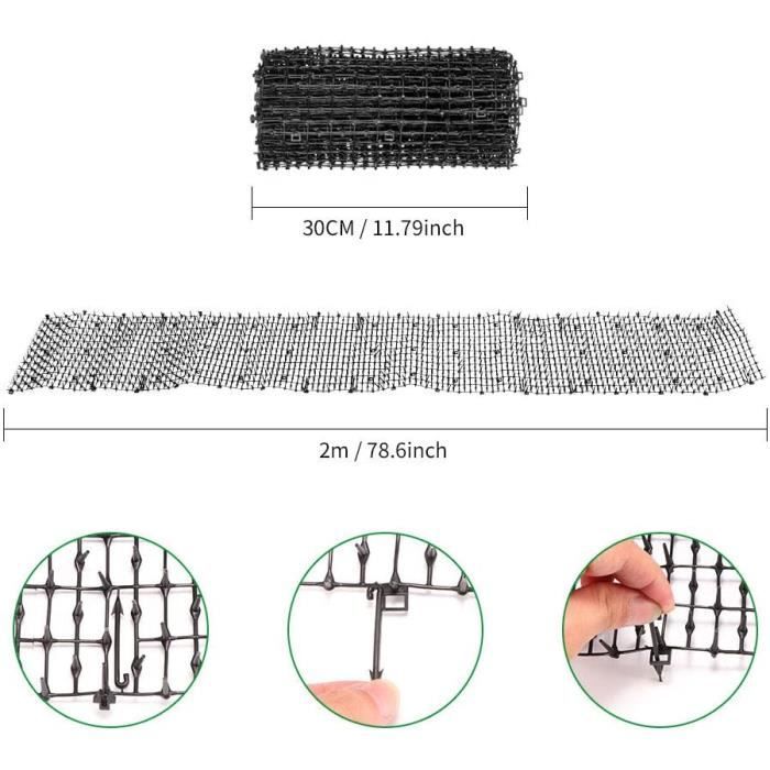 10 Pièces Tapis Anti-Chat Avec Pointes - Répulsif Pour Jardin Et Intérieur - Protège Plantes Et Meubles