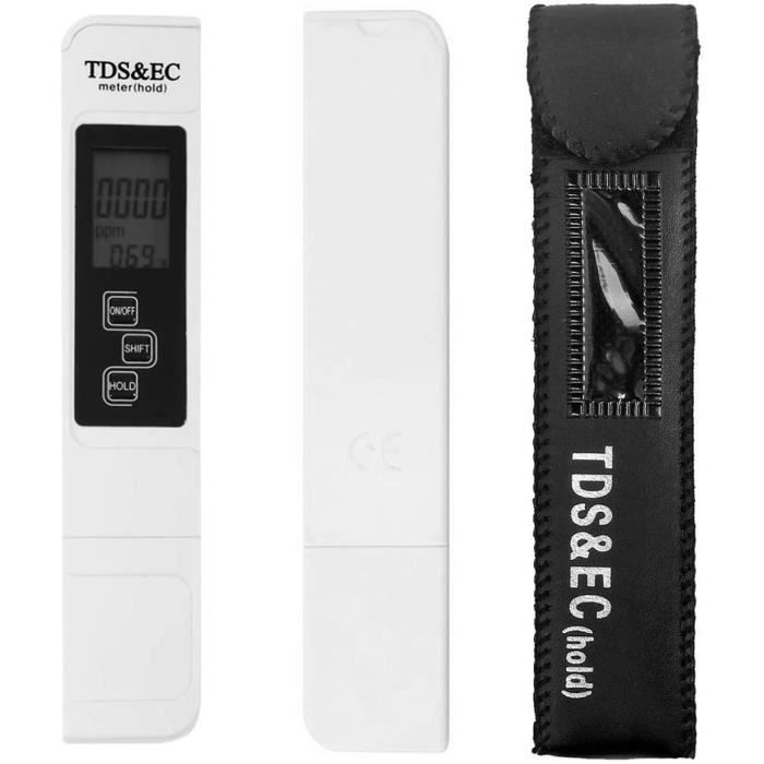 LCD Écran TDS EC Mètre Digital TDS Testeur 3 en 1 pour Qualité de l'eau  Stylo Testeur EC, Conductivité et Température Mesure d[3]