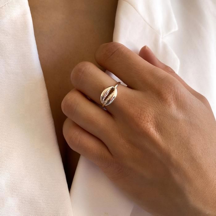 Bague Femme Coquillage Cauri En Argent 925 Massif - Tailles 52 à 58, Neuve Avec étiquettes