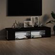 Qualité luxe© | Meuble de rangement & Meuble bas TV & Table de Salon & avec lumières LED Noir 135x39x30 cm |444667-2