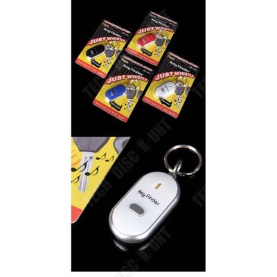 TD® Porte clé siffleur couleur blanche retrouver clés et porte clés haute  qualité signal clignotement et lumière rouge sonore - Cdiscount Auto