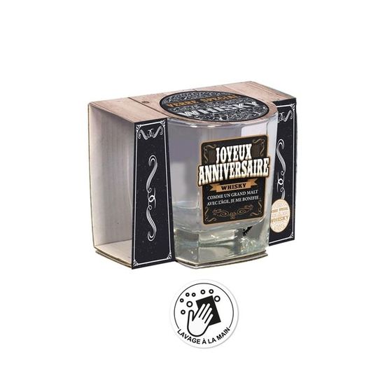 Verre A Whisky Avec Message Joyeux Anniversaire La Cave Cdiscount