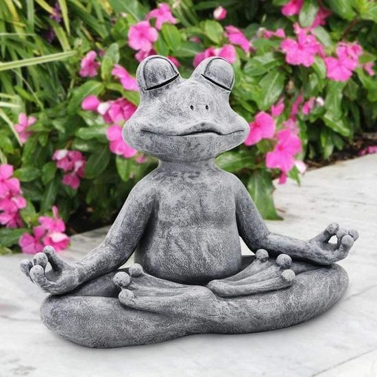 Swtgaah Grenouille De Yoga En Verre - Résine - Artisanat - Yoga