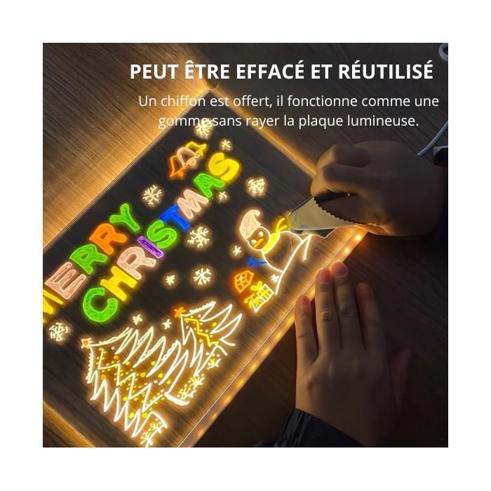 Tableau Réfléchissant Lumineux LED Vert 95x26cm - Pour Réparation Carrosserie PDR