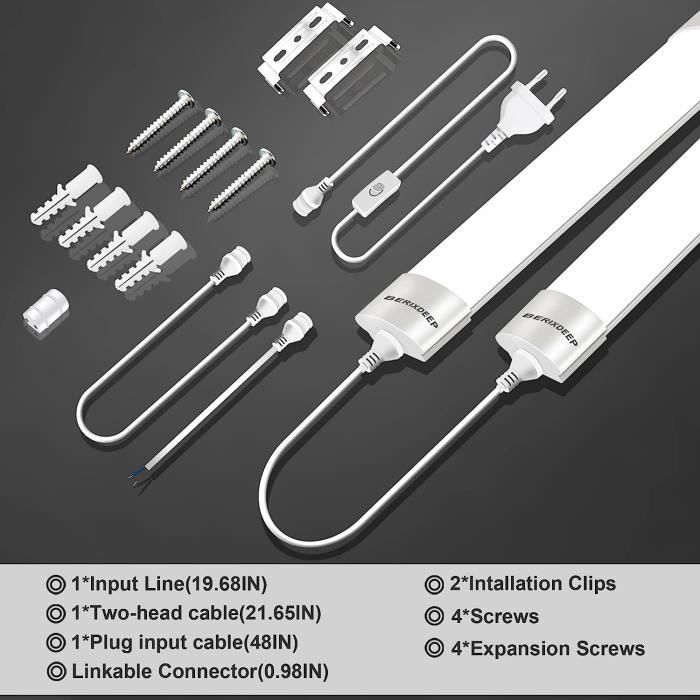 Plafonnier LED de Garage 80W 8000LM E27 E26 Plafonnier de