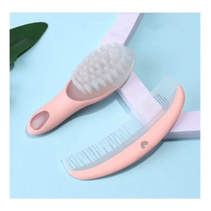 Peigne Et Brosse à Cheveux Bébé SUPVOX - Massage Cuir Chevelu, Doux Et Antistatique, Rose