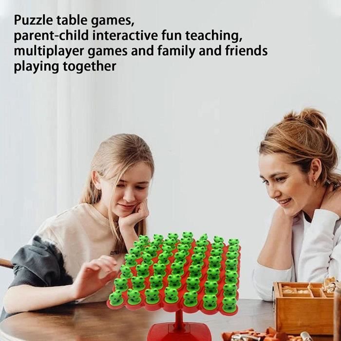 Jeu D'équilibre Et Comptage Grenouilles - 26,5x18x3,5 Cm, En ABS, Avec Cartes Numériques, Pour Enfants 2 Ans Et + - 7