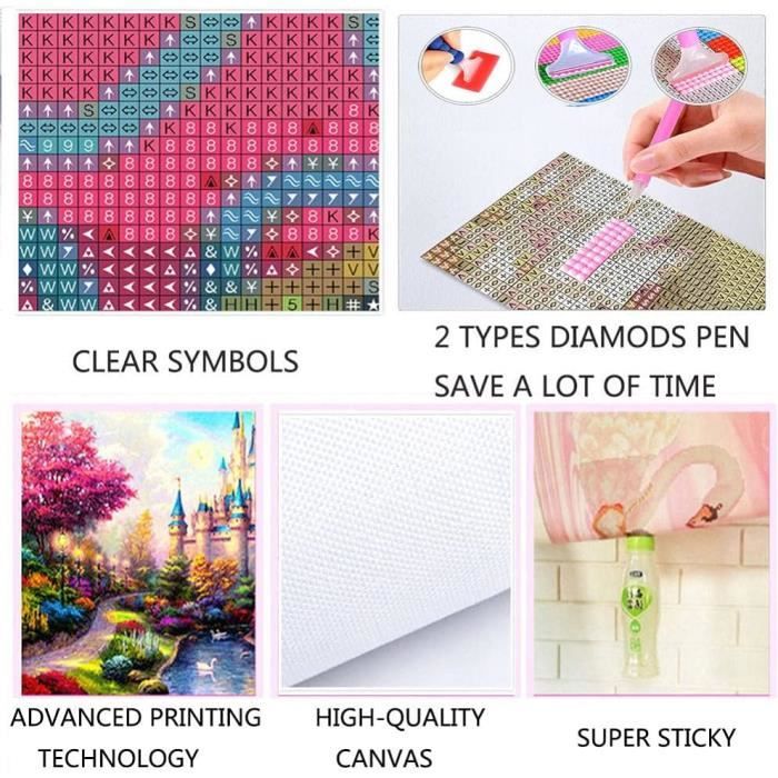 Diamond Painting Enfant Autocollants De Dessins Animés, Diy Peinture Diamond Painting Enfant Autocollants De Dessins Animés, Diy Peinture