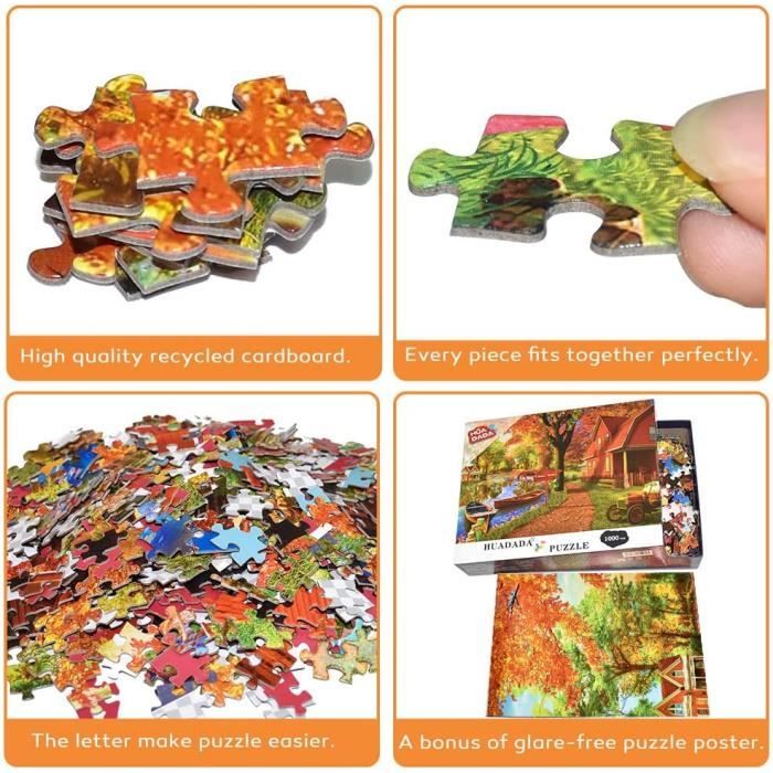 Puzzle de 1000 pièces, Puzzle pour adultes, Puzzle impossible, Puzzle  coloré