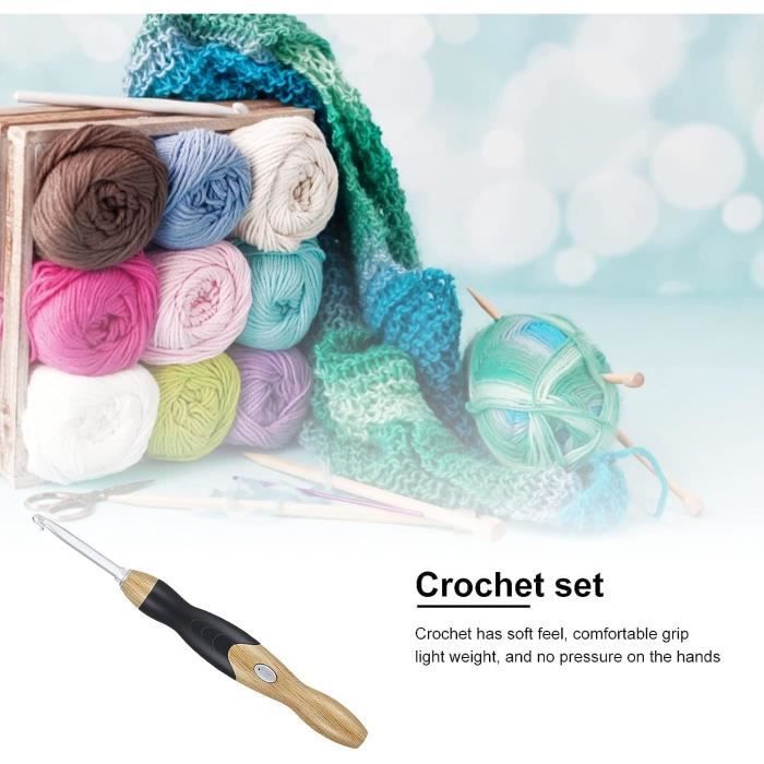 Kits de Crochet 66 Pièces,Aiguilles Crochet Kit, Set Crochet Tricot  Ergonomique et Antidérapant avec Accessoires et Sac Tricot - Cdiscount  Beaux-Arts et Loisirs créatifs