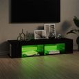 Qualité luxe© | Meuble de rangement & Meuble bas TV & Table de Salon & avec lumières LED Noir 135x39x30 cm |444667-3