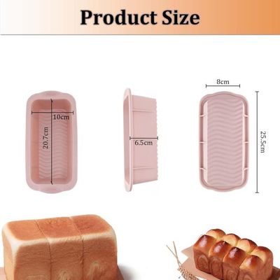 Lot De 2 Moules à Pain En Silicone - Moule Rectangulaire Pour Cake, Pain, Salade - Résistant à La Chaleur
