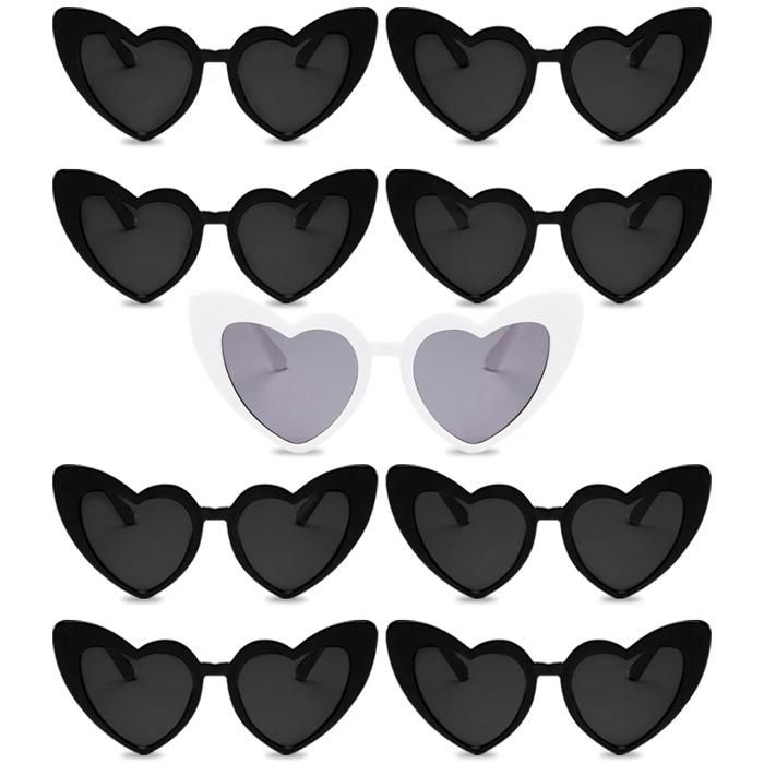 Lunettes De Soleil En Forme De Cœur UV400 - Style Rétro, Protection Totale, Pour Femmes