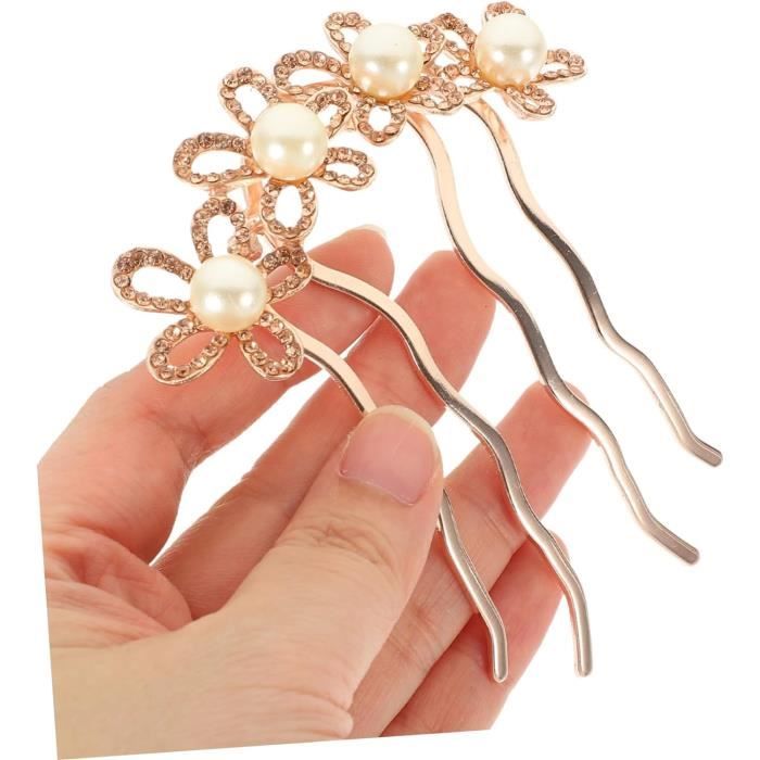 BARRETTE À CHEVEUX LE SOIR EN STRASS ET LAITON RHODIÉ - ARGENT