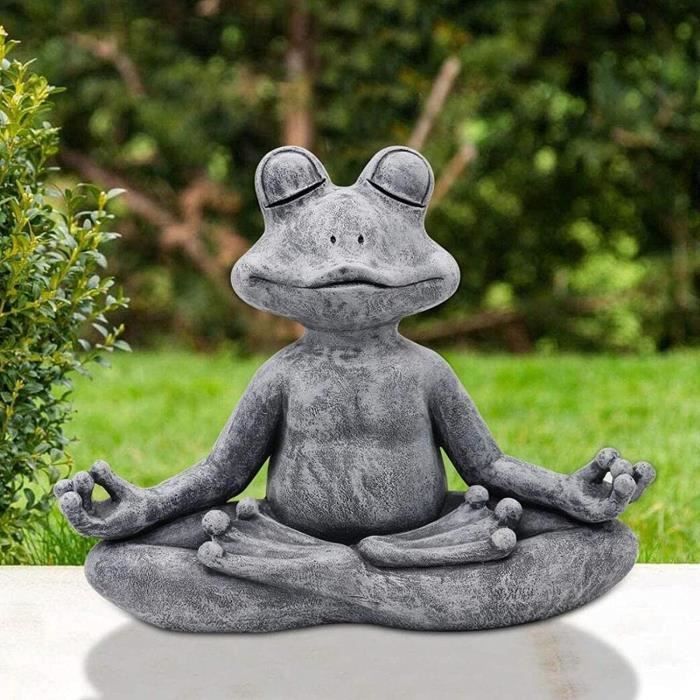 Grenouille Figurine Résine Zen Yoga Grenouille Statue Décoration De Jardin Sculpture Extérieure Décor à La Maison Ornements - Maison