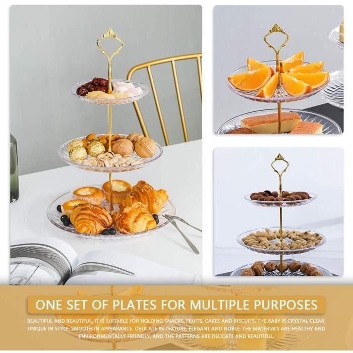 Stand Cupcakes Blanc 3 Etages | Vaisselle jetable