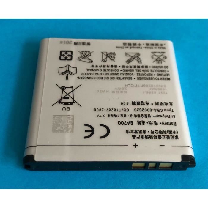 Batterie Originale Sony BA700 Pour Xperia Neo V, Pro, Tipo, Ray - 1500mAh