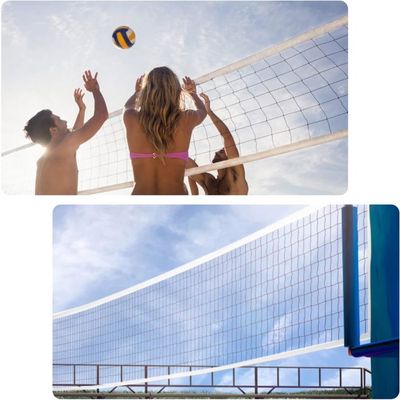 Filet De Volleyball 9,5m X 1m - Filet Remplacement Pliable Avec Sac De Transport Pour Plage Et Extérieur