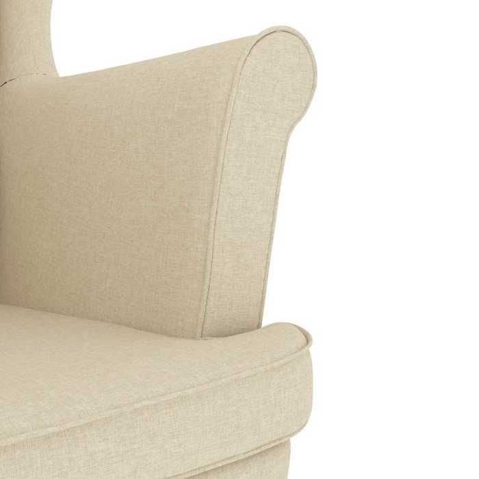CHIC Fauteuil avec repose-pied Crème Tissu - 74x84x100 cm 290290 S11 ...