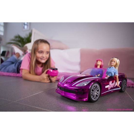 Barbie Poupée - Voiture radiocommandée convertible Barbie, Pour