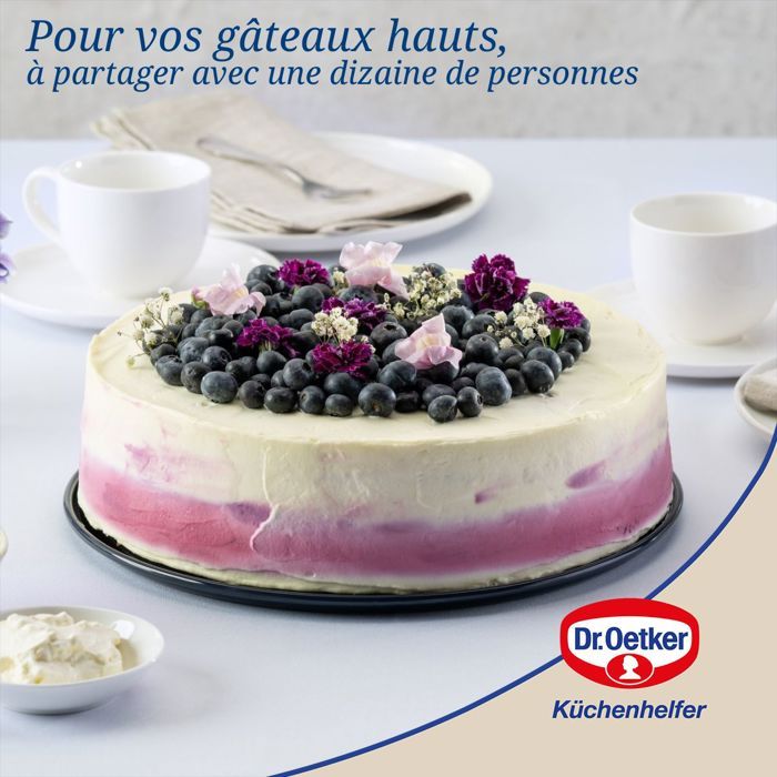 Duo Moule à tarte renversée 28 cm et Moule à manqué à charnière 26 cm Dr.Oetker Tradition - Moules à gateaux - Pâtisserie