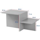 Élégante Table à café, diamètre : 90 cm, Hauteur : 41 cm, 100% mélamine, épaisseur : 18 mm, Finition marbre de Travertine élégante pour espaces de Vie
