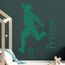 Stickers Muraux Deco Chambre Enfant Stickers Footballer Avec Prenom Vert Emeraude 350x260 Mm Achat Vente Stickers Soldes Cdiscount