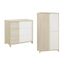 Commode A Langer Et Armoire 3 Portes Sacha Blanc Bois Blanc Et