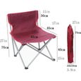 Chaise de camping portable Meilleure chaise pliant Chaise extérieure compacte pliable chaise de camping léger avec sac d [2999]-0