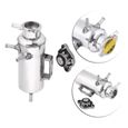 Réservoir De Débordement Alliage Aluminium - Vase D'Expansion Scellé Pour Voiture (Argent)