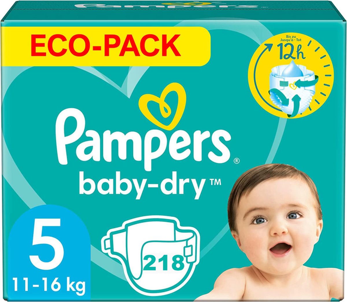 PAMPERS BABYDRY TAILLE 5 207 COUCHES (1116 KG) Cdiscount