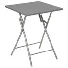 PEGANE Table Pliante Grise, 60 x 60 x 75 cm