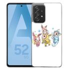 STICARZ Coque de téléphone - Samsung Galaxy A52 - Silicone TPU - Pokemon Bebe Evoli Evolution